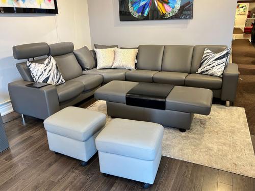 Modern Stressless Leather Sofa - C11
