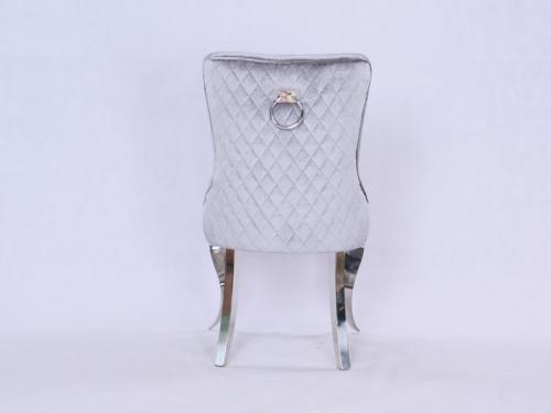 Modern Dining Chair in Shiny Silver DC023