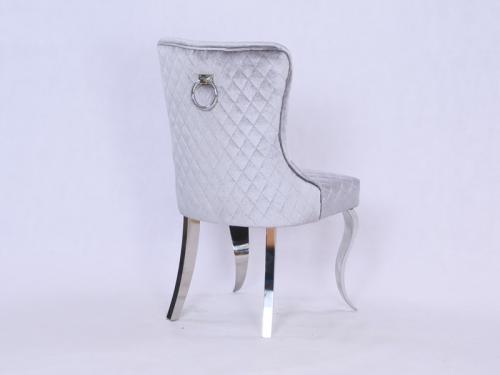 Modern Dining Chair in Shiny Silver DC023