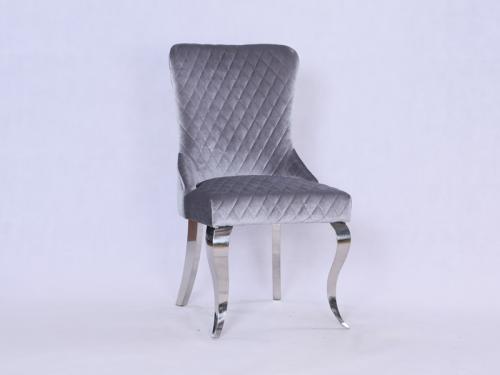 Modern Dining Chair in Shiny Silver DC023