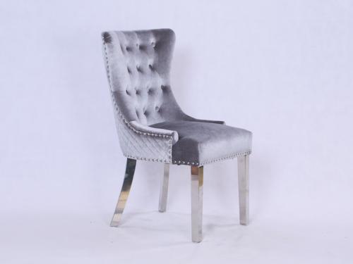 Modern Dining Chair in Shiny Silver DC024
