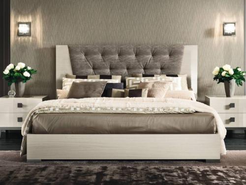 Modern Mont Blanc Bed with Upholstered Headboard BD003