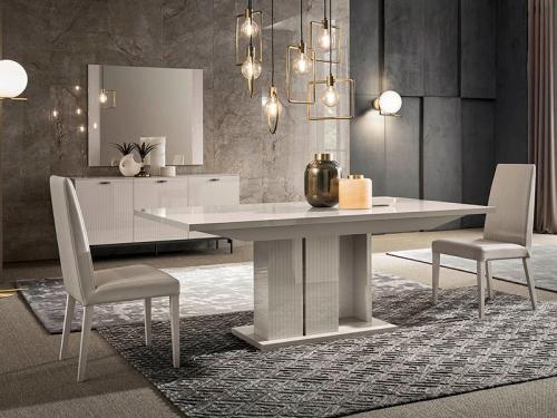 Modern Claire  Extendable Table with 1 Leaf DT014
