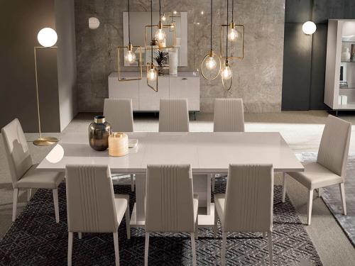 Modern Claire  Extendable Table with 1 Leaf DT014