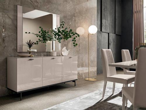 Modern Claire  Extendable Table with 1 Leaf DT014