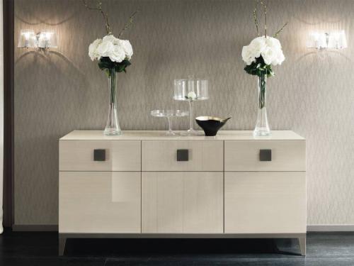 Modern Mont Blanc Buffet with 3 Doors and Cutlery Drawer BT003