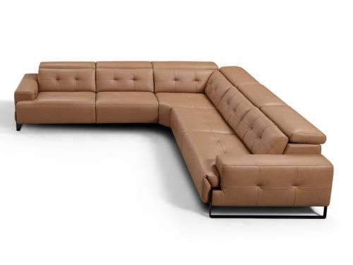 Modern Leather Sofa in dark Blue - MSC-55 IO
