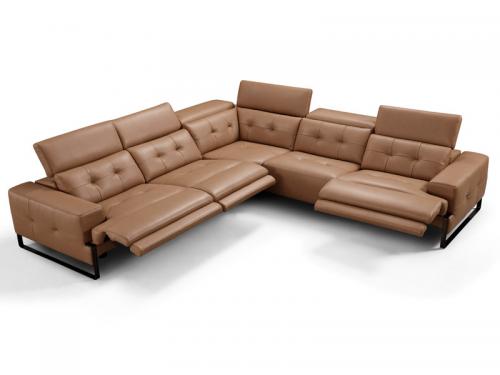 Modern Leather Sofa in dark Blue - MSC-55 IO