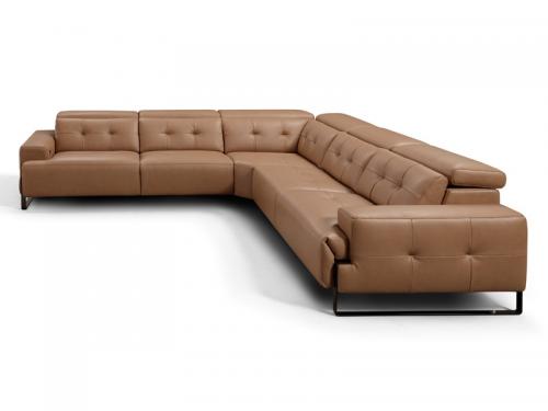 Modern Leather Sofa in dark Blue - MSC-55 IO