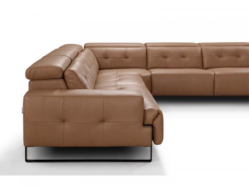 Modern Leather Sofa in dark Blue - MSC-55 IO