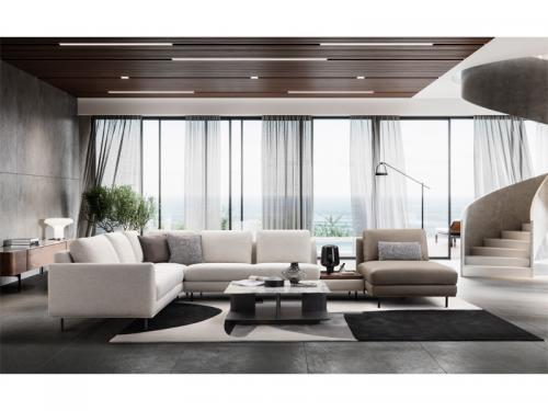 Modern Genuine Fabric Sectional Sofa - HT FA-A0599