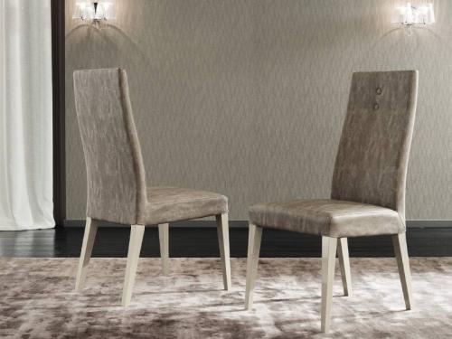 Modern Mont Blanc Dining Chair High Gloss 2 Chairs (Light Koto) DC003