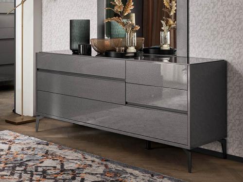Contemporary Graphite Bedroom Collection - Graphite