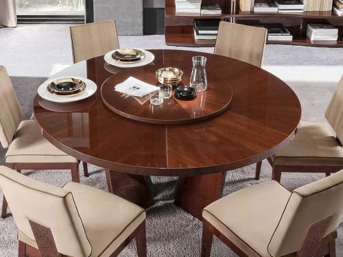 Modern Bellagio Round Table With Swivel Plate DT012