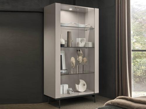 Modern Claire Curio Cabinet with 2 Glass Door CR007