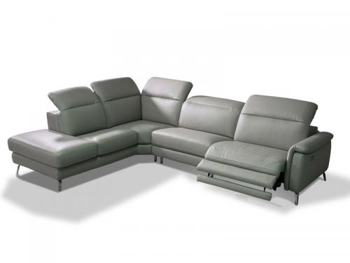 Modern Sectional Leather Sofa (Grey) SSOX003