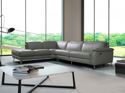 Modern Sectional Leather Sofa (Grey) SSOX003