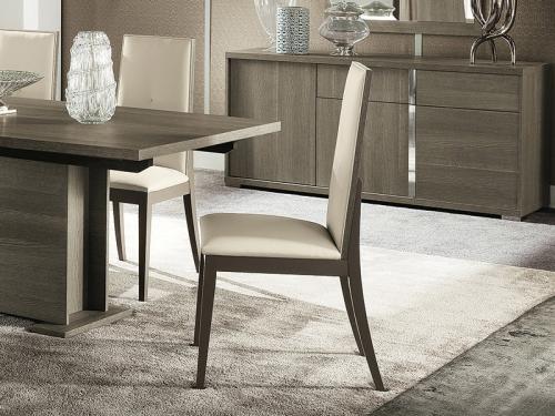 Modern Tivoli Dining Chair with Eco Veneer Structure 2 Chairs (Grey) DC020