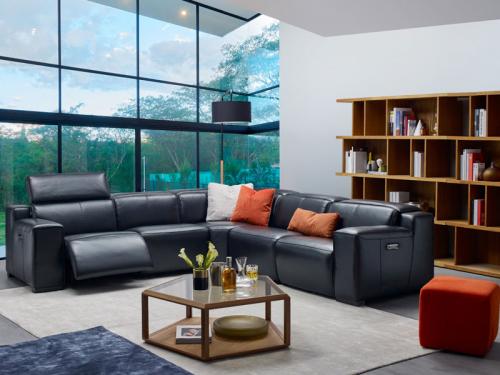 Modern Recliner Leather Sofa RLHT023