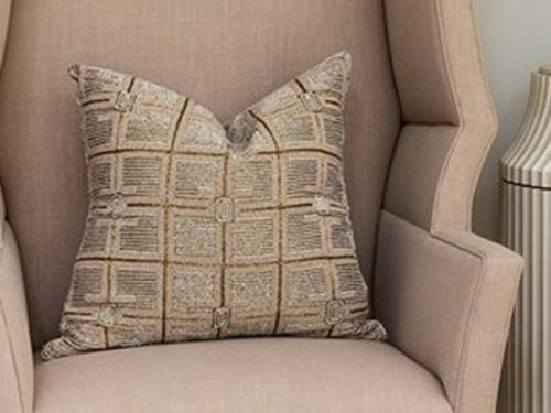 Modern Beaded Pillow (Rose Gold) PL03