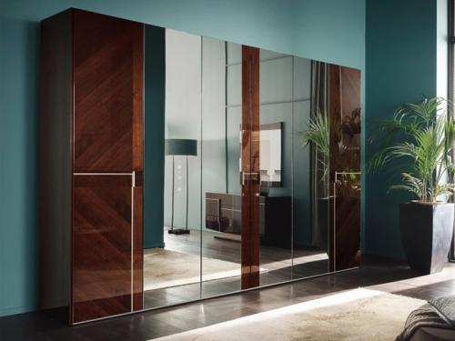 Modern Bellagio Swinging Wardrobe with Wood Door SW017