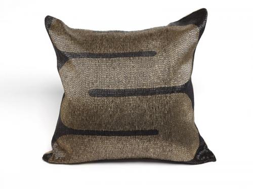 Modern Beaded Pillow (Black Gold) PL14