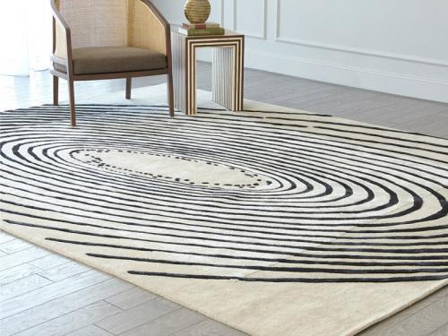 Modern Circle Area Rugs (Fawn) Rug06